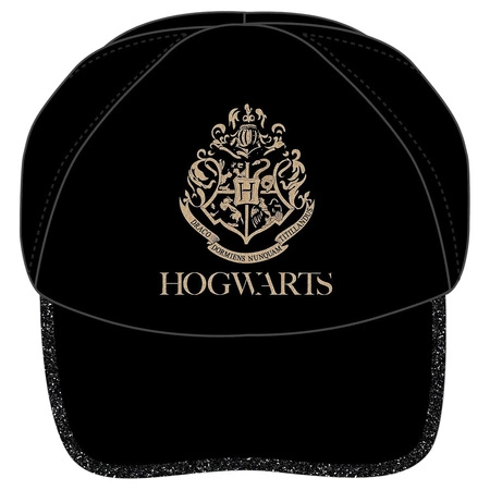 Czarna czapka na lato dla dziewczynki z daszkiem Harry Potter 