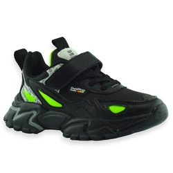 Chłopięce buty sportowe Clibee L227 Czarno Zielone 